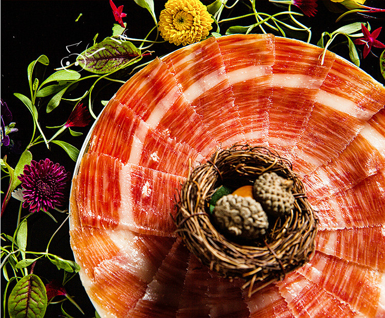 火腿生吃即食手工切片伊比利亚橡木果火腿谷饲白标手工切片50克