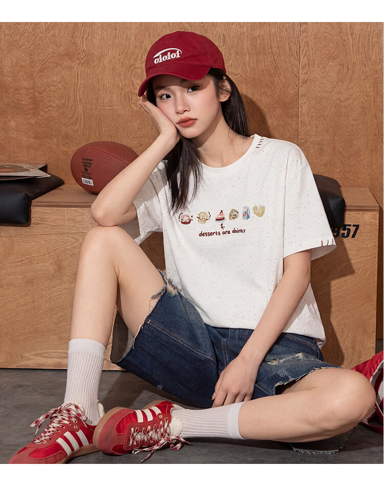 TonLion 2026 Summer New Short Sleeve T-Shirt for Women Youthful Stylish Student Korean Early Spring Chic Loose Fit 4