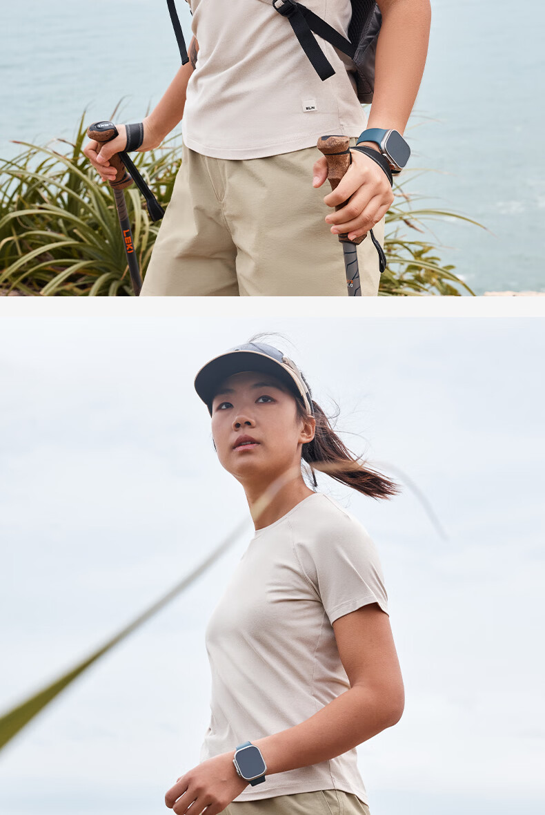 BEIN SPACE Summer Outdoor Lightweight Sports Hiking Moisture-Wicking Quick-Dry Soft Women's Short Sleeve T-Shirt J017 Mist White L 12