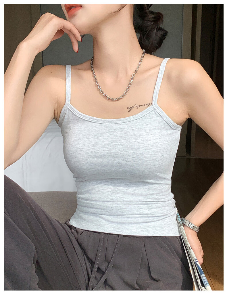 Langsha Snowflake Camisole Vest Women Summer Sexy Inner Wear 2026 New Slim Fit Simple Versatile Basic Top 11