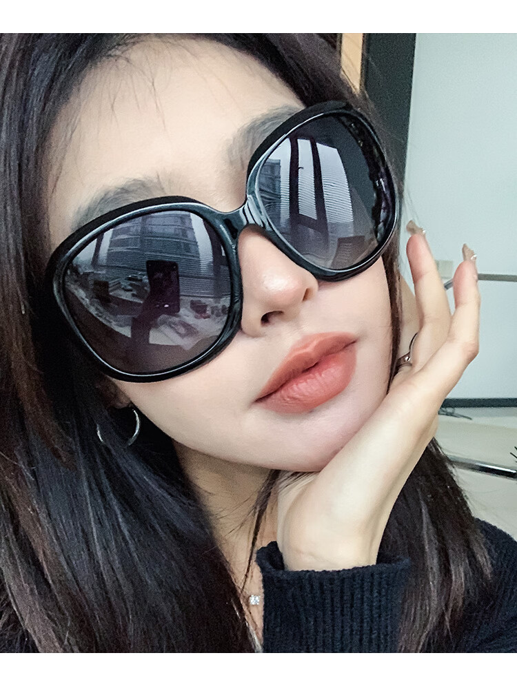 MT·MIT Women's Sunglasses Large Frame Slimming Polarized Driving Sunglasses Black 7