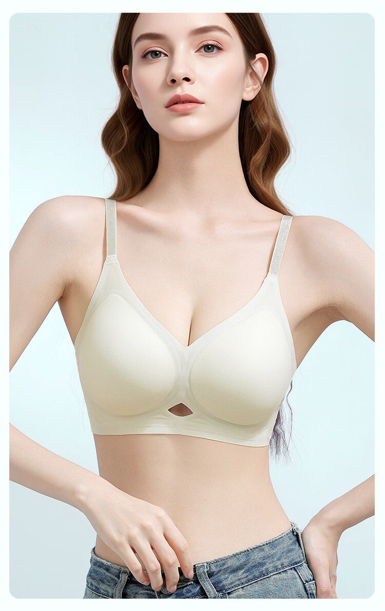 GUJIN Women's Invisible Seamless Camellia Scented Summer Cooling Breathable Push-Up Bra with Ventilated Cups 24