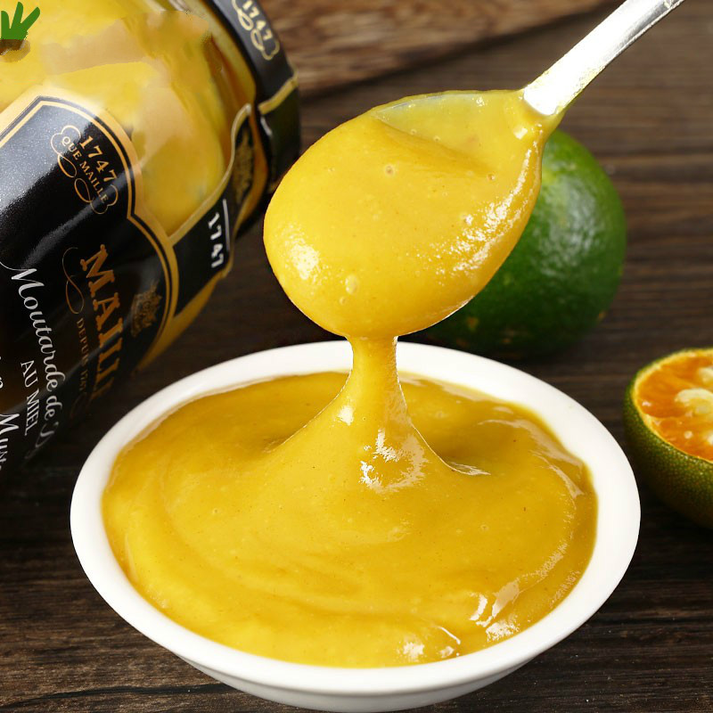 阿可香精选法国魅雅第戎粗粒芥末酱传统芥末籽子酱汉堡牛排拌沙拉烤肉