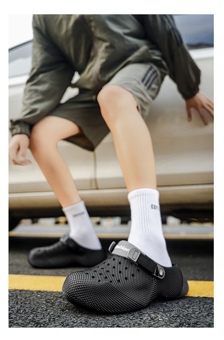 Senma Men's Summer 2026 New Anti-Slip Odor-Resistant Closed-Toe Clogs Outdoor Driving Dual-Use Sandals Beach Shoes 12