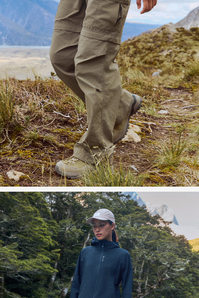 BEIN SPACE Summer New Women's Hiking Durable Water-Repellent Detachable Outdoor Long Pants Mountaineering Pants A080 Moon Shadow Gray L 29