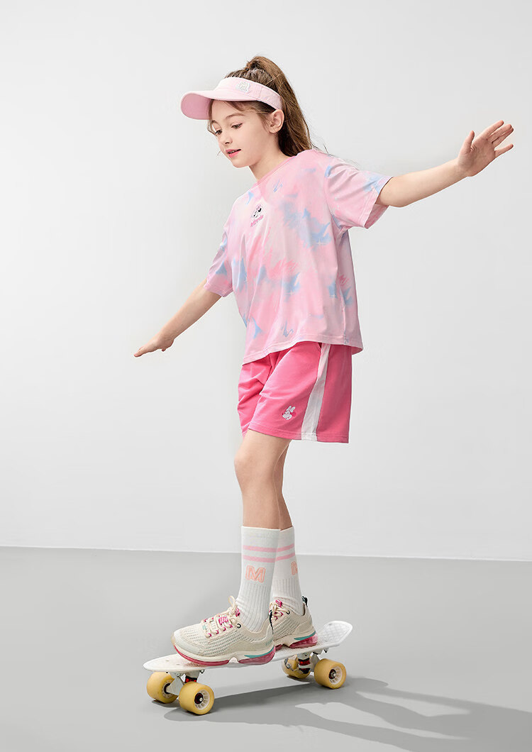 Disney Kids Boys and Girls Sports Set Children's Short Sleeve Two-Piece Summer Casual Outfit Dreamy Blue-Purple Tie-Dye Size 140 28