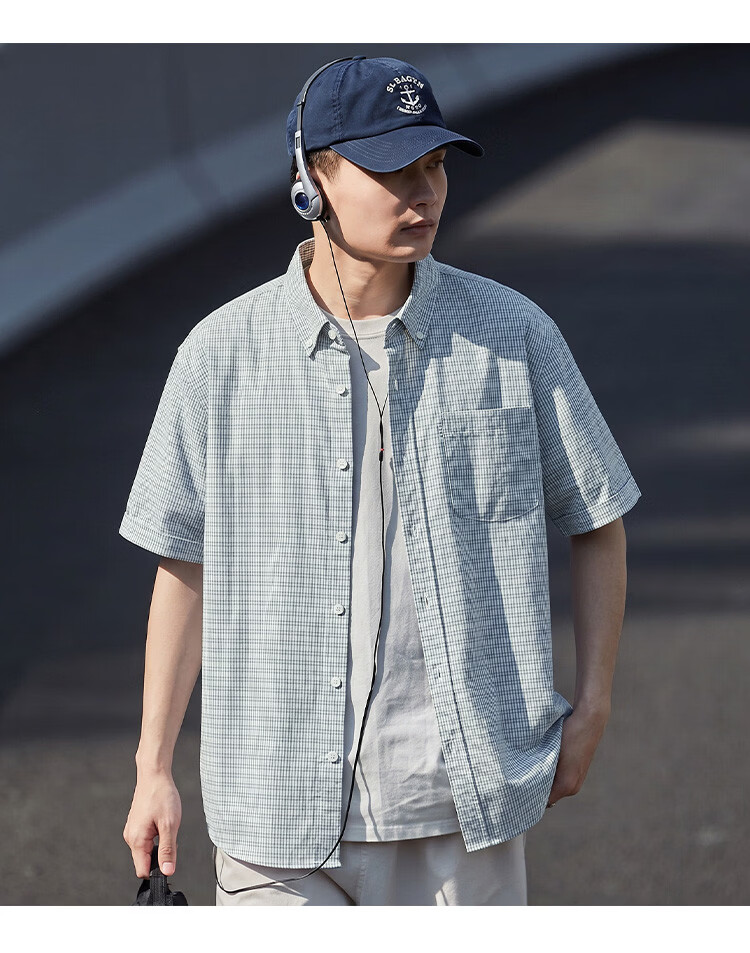 TonLion 2026 Spring Summer New Men's Short Sleeve Striped Casual Loose Business Shirt 9