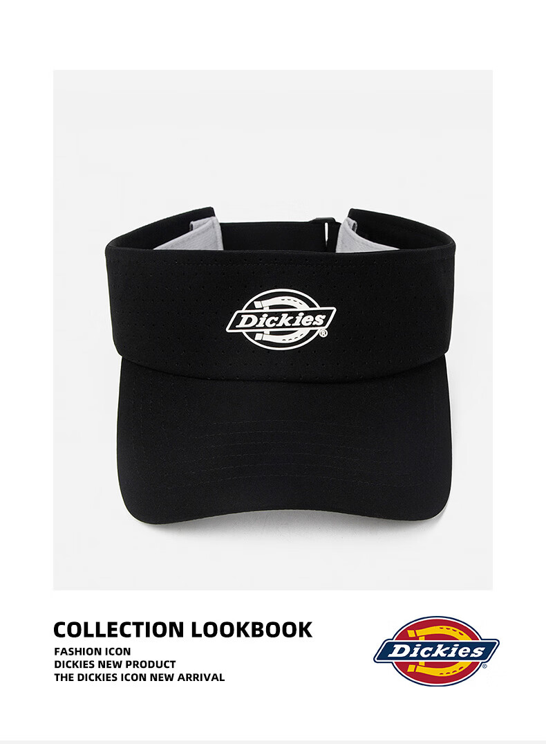 Dickies Breathable Open-Top Cap Unisex Summer New Sun Protection Outdoor Sports Casual Baseball Hat White 6