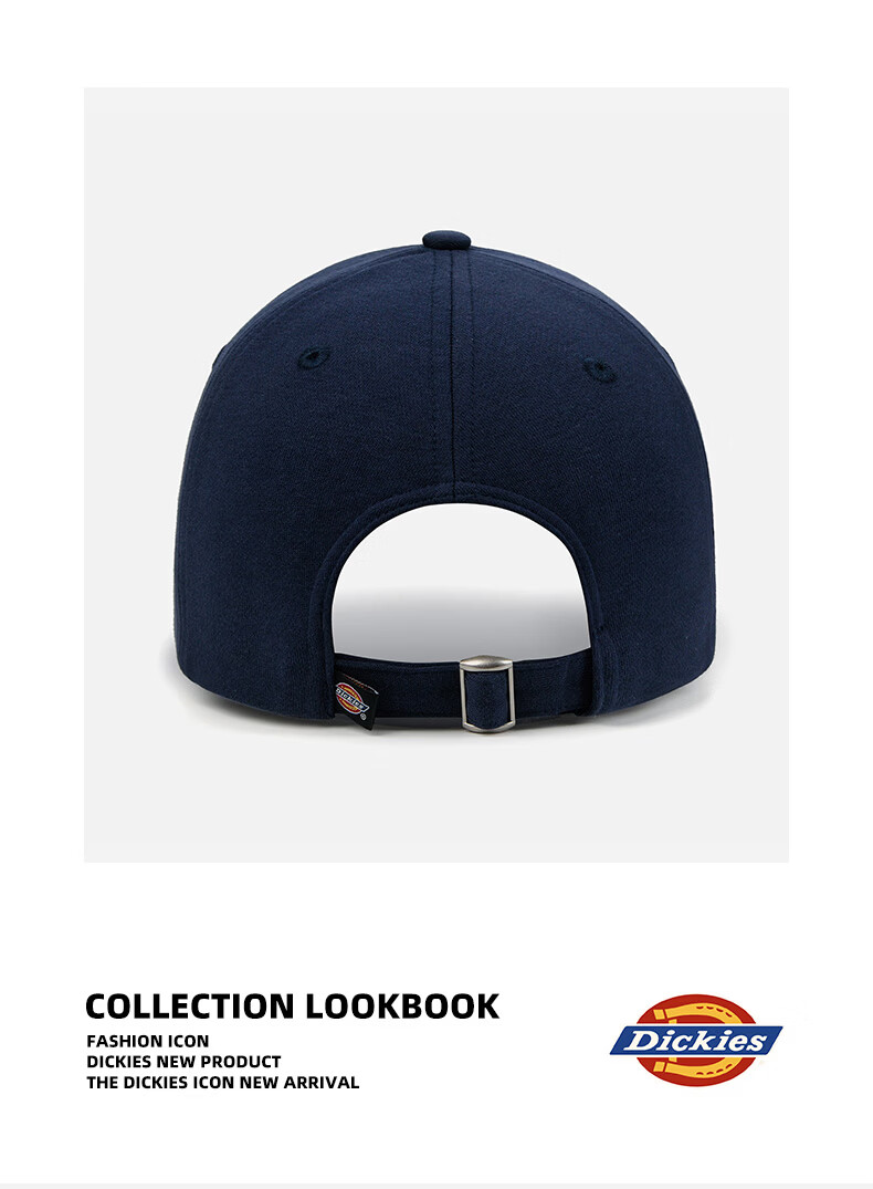 Dickies New American Style Colorblock Letter D Baseball Cap Unisex Soft Top Face-Flattering Embroidered Outdoor Duckbill Hat White 8