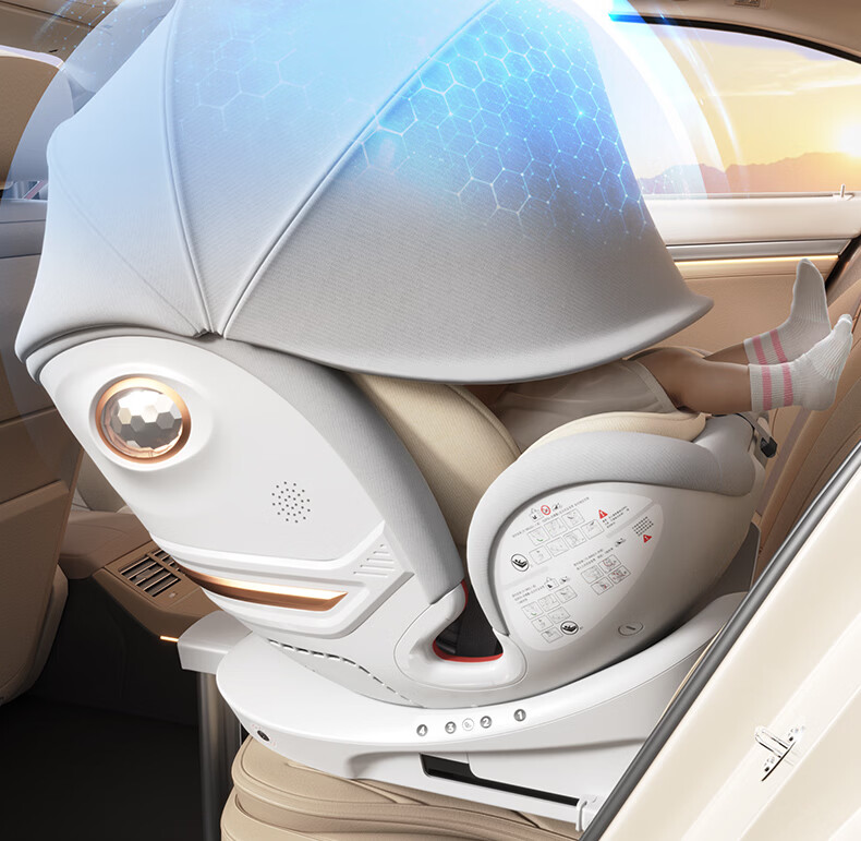 Heekin Zhichang H7 Child Safety Car Seat for 0-12 Years Old Infant Baby with Recline, Smart Ventilation and Heating 22