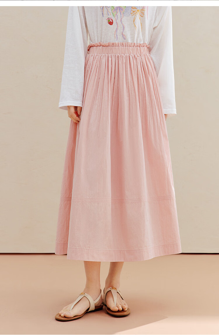 INMAN [Li Landi Same Style] Yellow Rose In Stock | 26 Summer Women's New Pleated A-Line Skirt Goose Yellow M 22