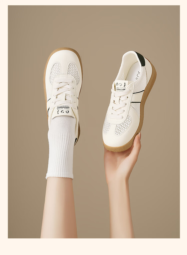 Zhuoshini Women's Mesh Training Shoes Breathable Lightweight 2026 Spring Summer New Casual Sneakers Sports Shoes White Off-White Size 40 12