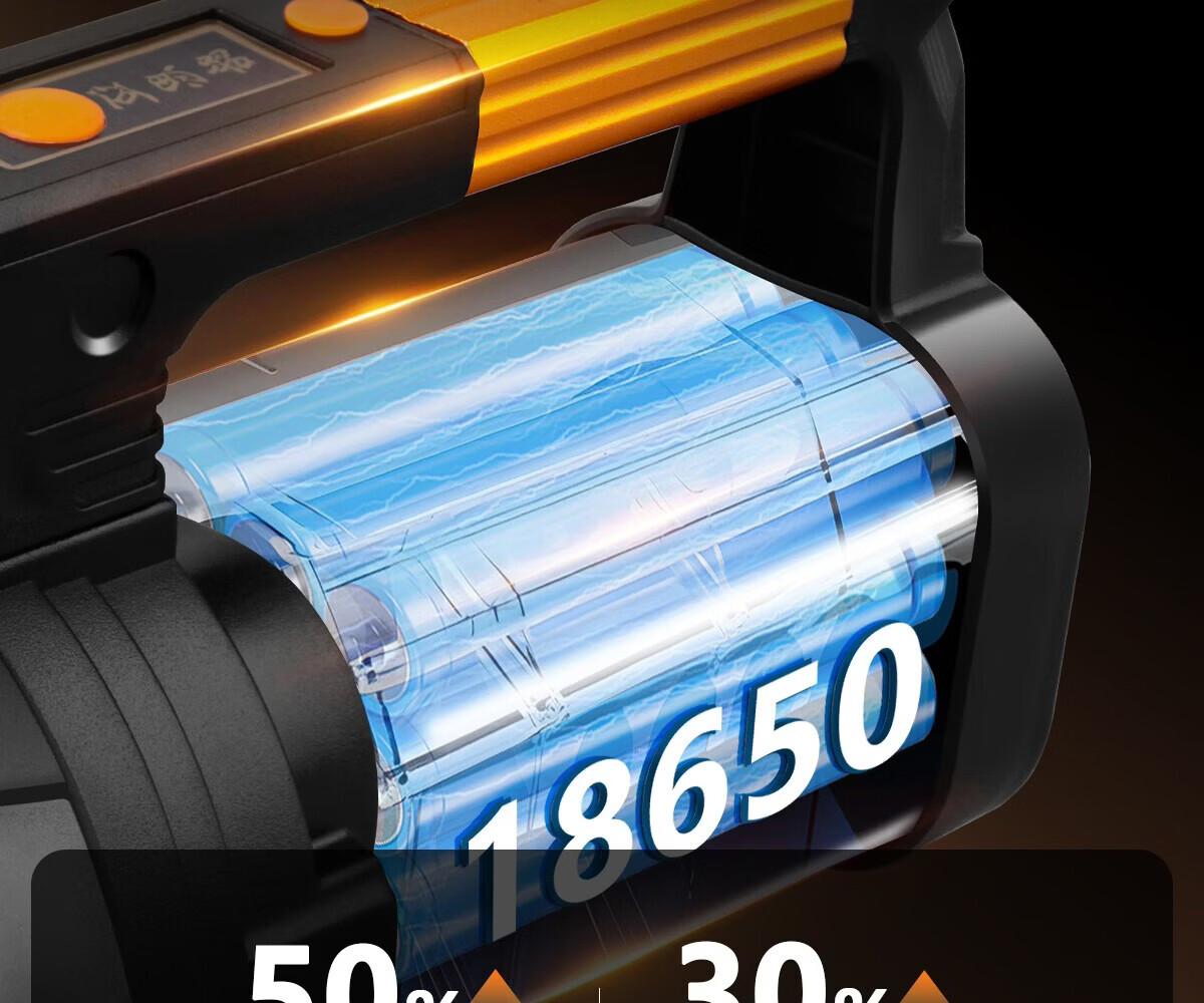 MAX LOAD Flashlight High Brightness Rechargeable Outdoor LED High Power Long Range Large Capacity Portable Spotlight 34