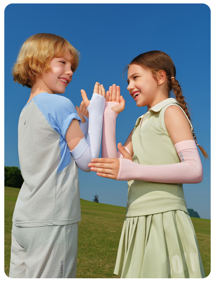YEEHOO Kids Sun Protection Sleeves UPF50+ UV Protection Summer Ice Sleeves 2 Pairs 21