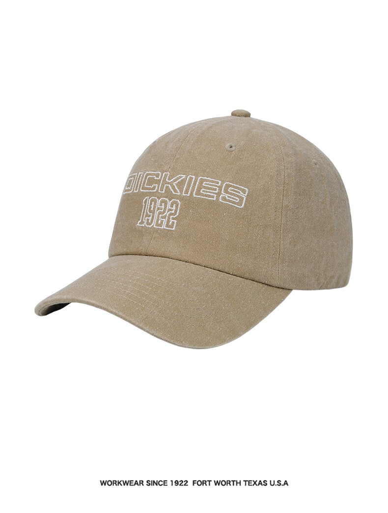 Dickies Vintage Distressed Large Brim Baseball Cap New Unisex Couple Letter Sunshade Duckbill Hat Yellow 14