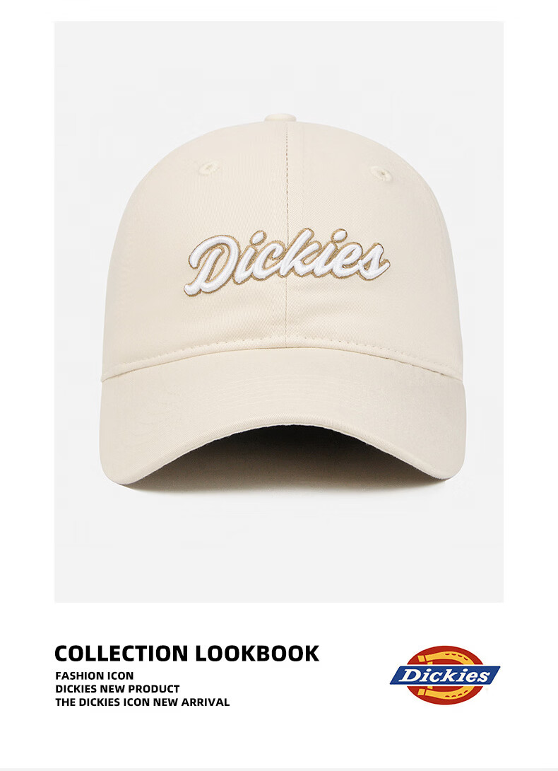 Dickies New Retro Baseball Cap Unisex Soft Top Pure Cotton Duckbill Hat Navy Blue 16