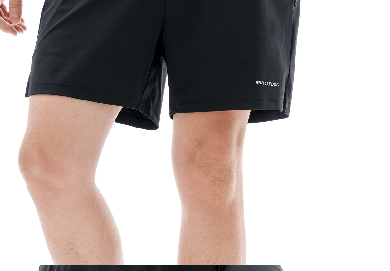 MUSCLE DOG Small Whale Cooling Sports Shorts for Men 2026 New High Elastic Breathable Running Fitness Shorts 38