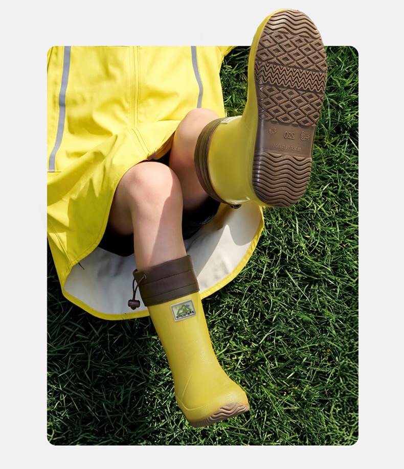 Kocotree KK Tree Kids Rain Boots Non-Slip Lightweight Boys Girls Long Rain Boots Toddler Waterproof School Shoes 30