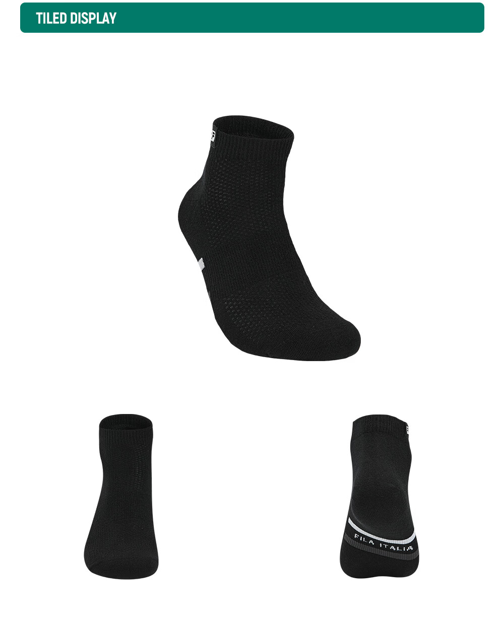 FILA Official Men's New Mid-Waist Golf Sports Socks Comfortable Simple Daily Mid-Calf Socks 5