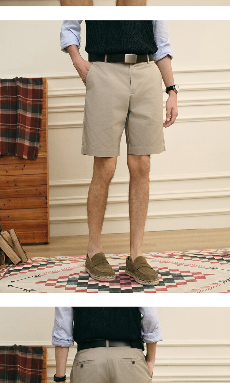 Giordano G+ 2026 Summer New Lyocell Cooling Embroidered Mid-Rise Straight Casual Shorts for Men 01106349 16