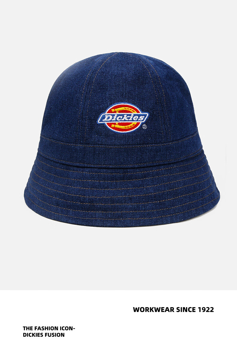 Dickies Women's New Sun Protection Fisherman Hat Large Head Circumference Slimming Face Sunshade Bucket Hat Black for Men and Couples Casual Cap 12