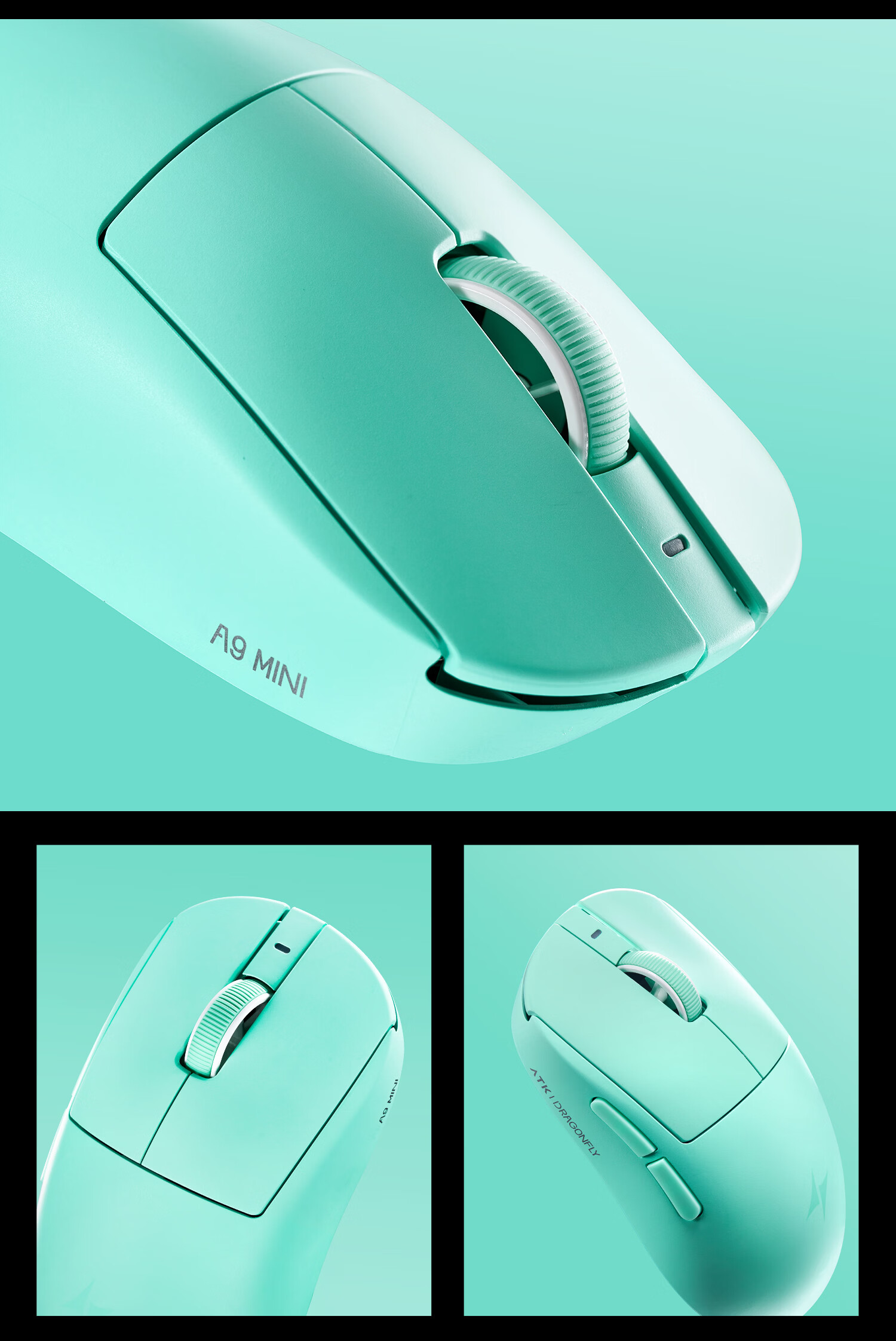 ATK Dragonfly A9MINI Wireless Gaming and Office Mouse Wired Dual-Mode Lightweight Symmetric Minimalist Ergonomic A9MINI Master Edition + Cloud Pink 3955 22