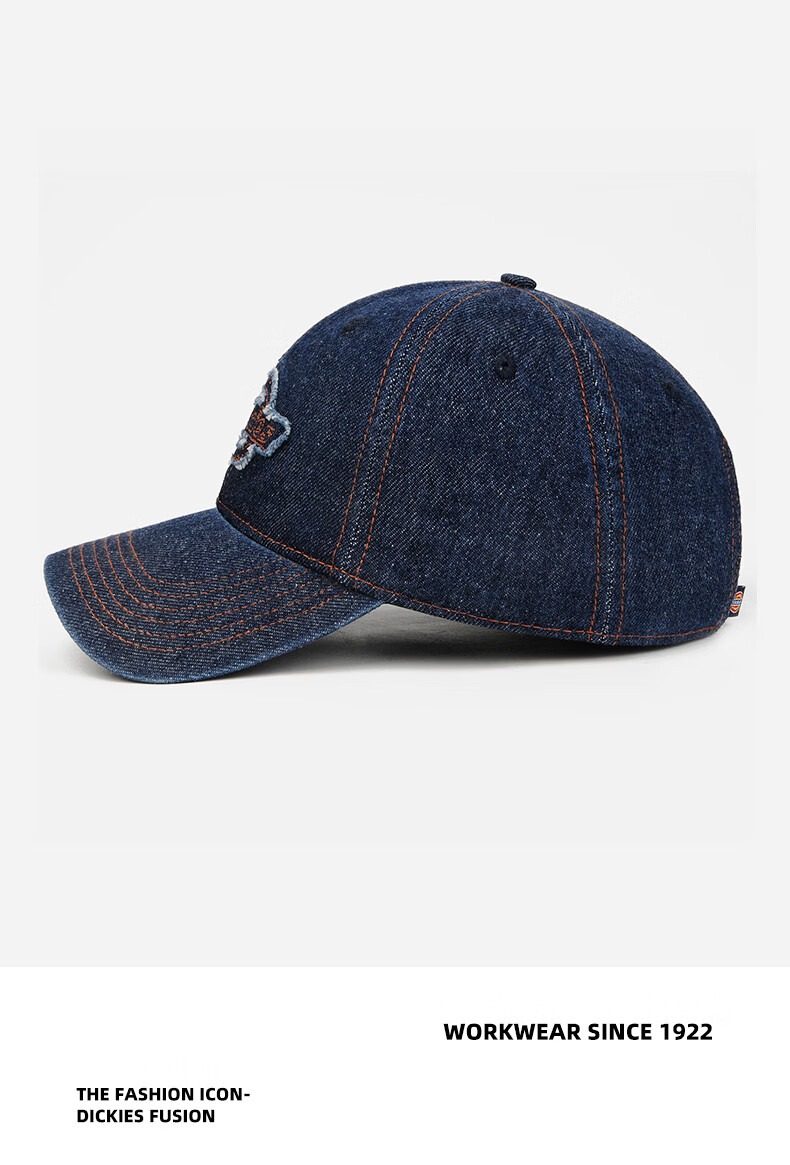 Dickies Distressed Vintage Baseball Cap Unisex Couple Sun Protection Deep Fit Duckbill Hat Light Blue 13