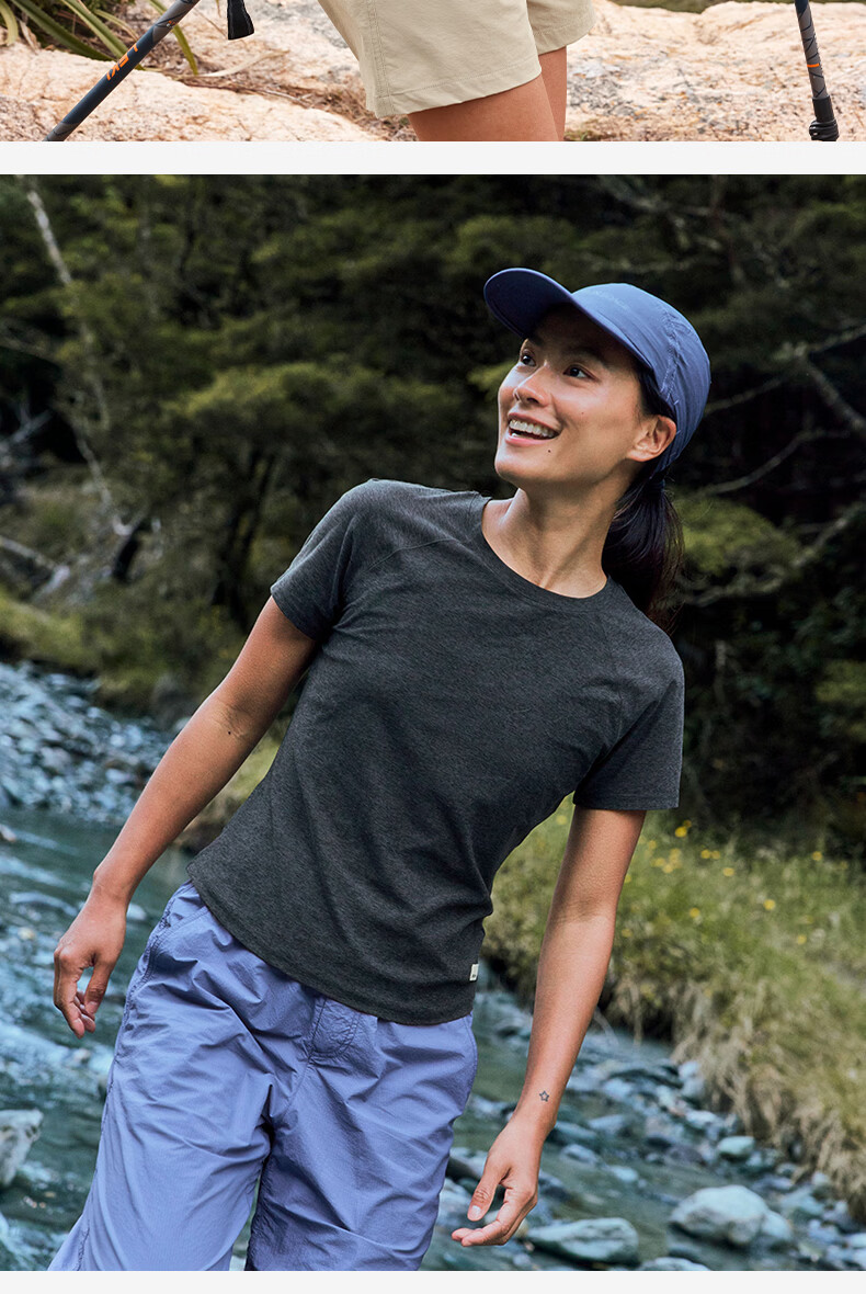 BEIN SPACE Summer Outdoor Lightweight Sports Hiking Moisture-Wicking Quick-Dry Soft Women's Short Sleeve T-Shirt J017 Mist White L 14