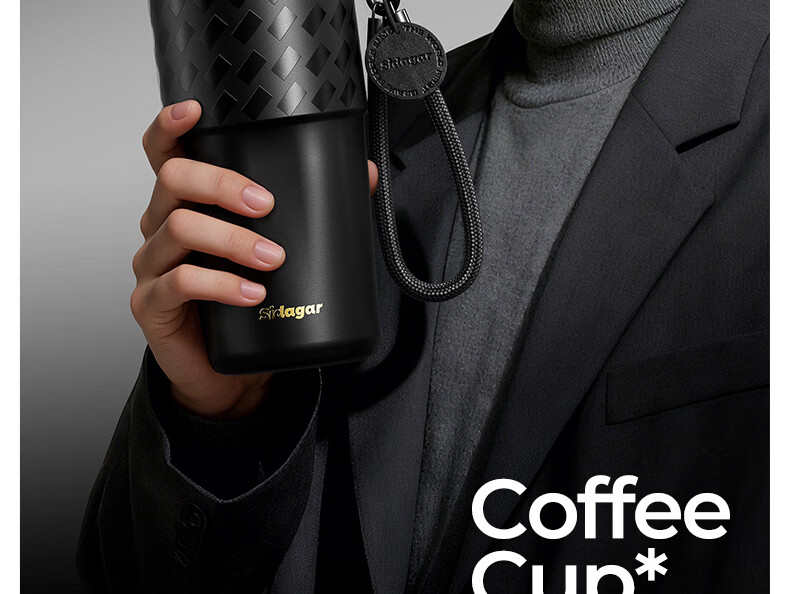 Shijia Insulated Thermos Cup Ice and Heat Preservation Coffee Mug Ceramic Liner Portable High-Value Dual-Use Cup for Men and Women 2