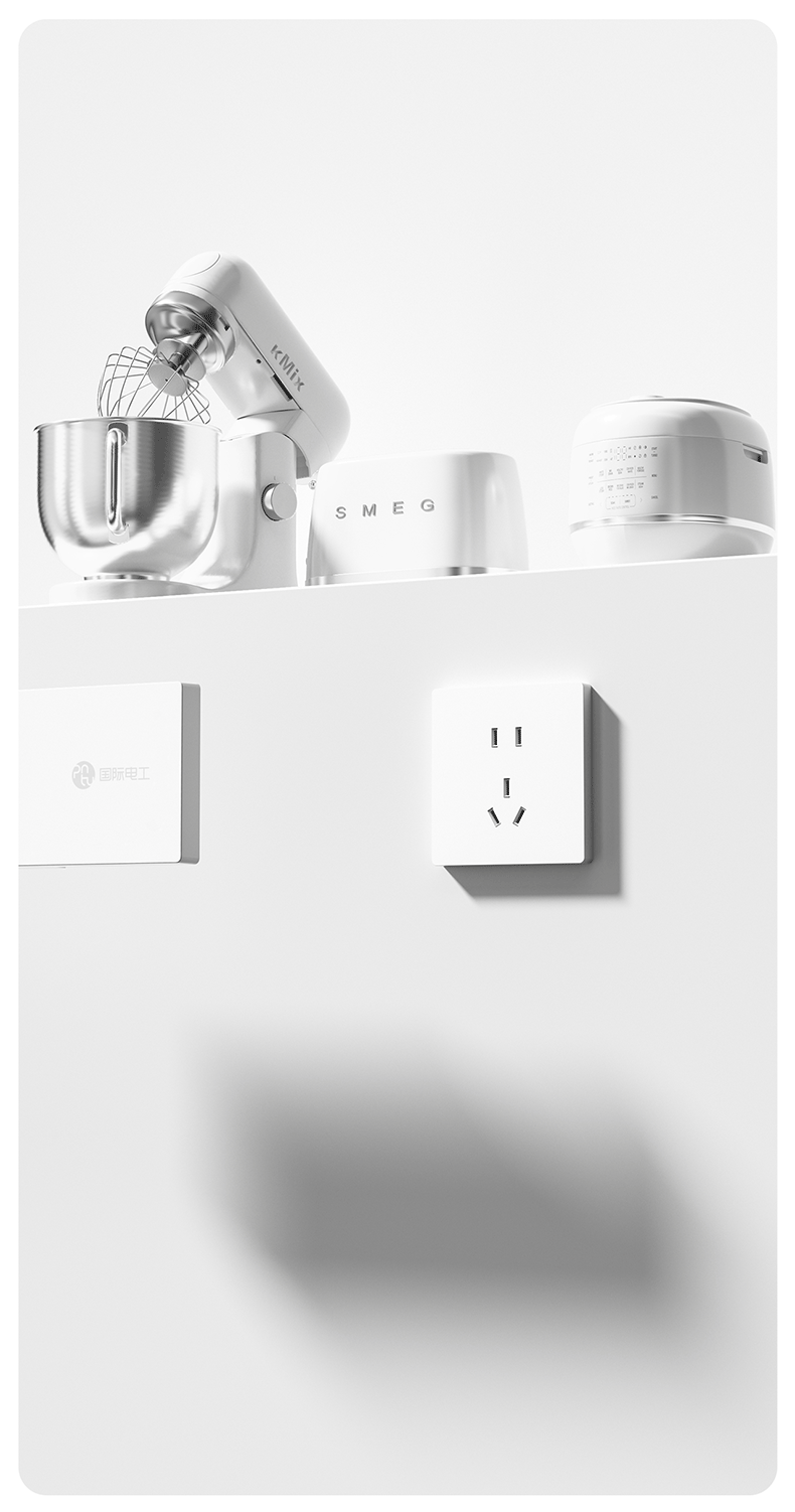 International Electrician 86-Type Surface-Mounted Multi-Port Controlled Extension Socket Panel with Cable Power Strip for Kitchen and Sideboard 3