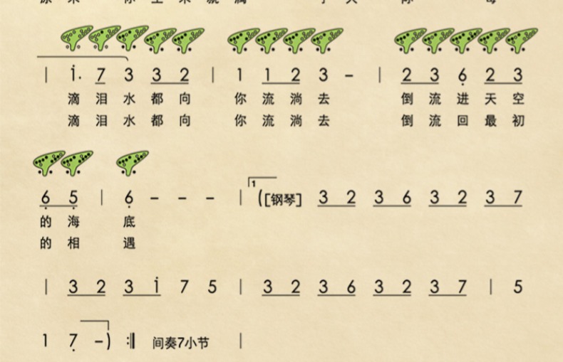 tng陶笛大鱼海棠十二孔鲲笛12孔sc陶笛11孔ag六孔sc独特造型笛子乐器