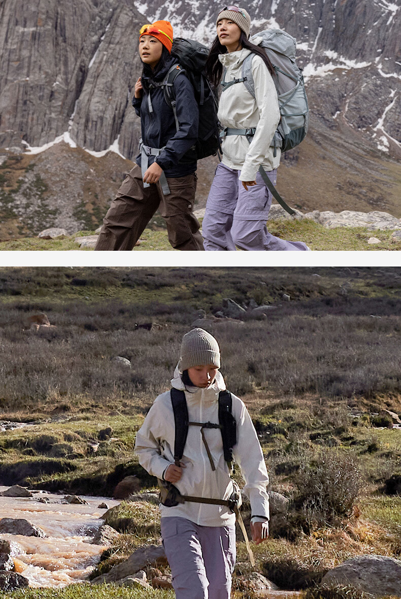 BEIN SPACE Summer New Women's Hiking Durable Water-Repellent Detachable Outdoor Long Pants Mountaineering Pants A080 Moon Shadow Gray L 17