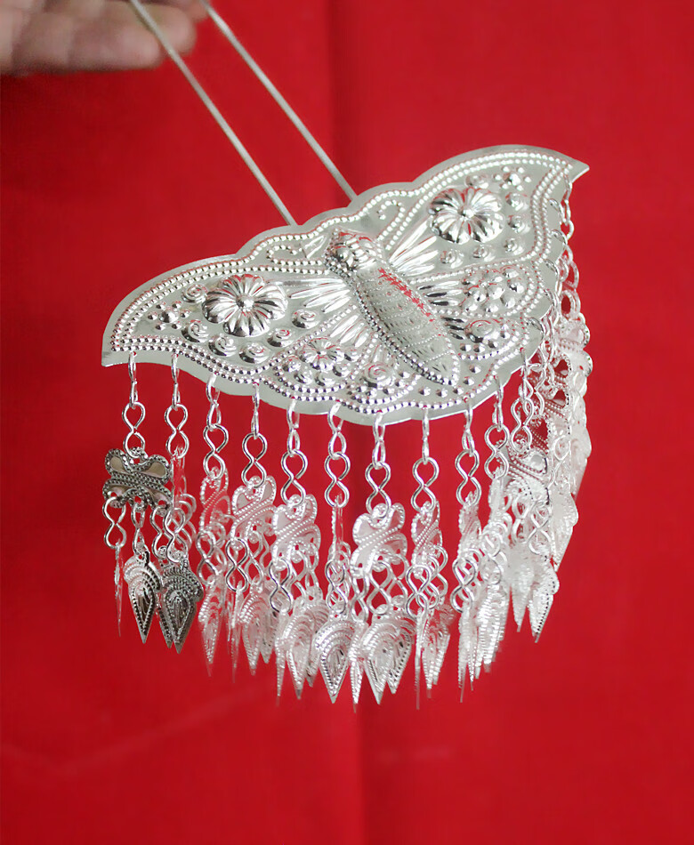 苗族帽子项圈苗族银饰舞台演出服装头饰短款头钗sn3574银色9其它尺码