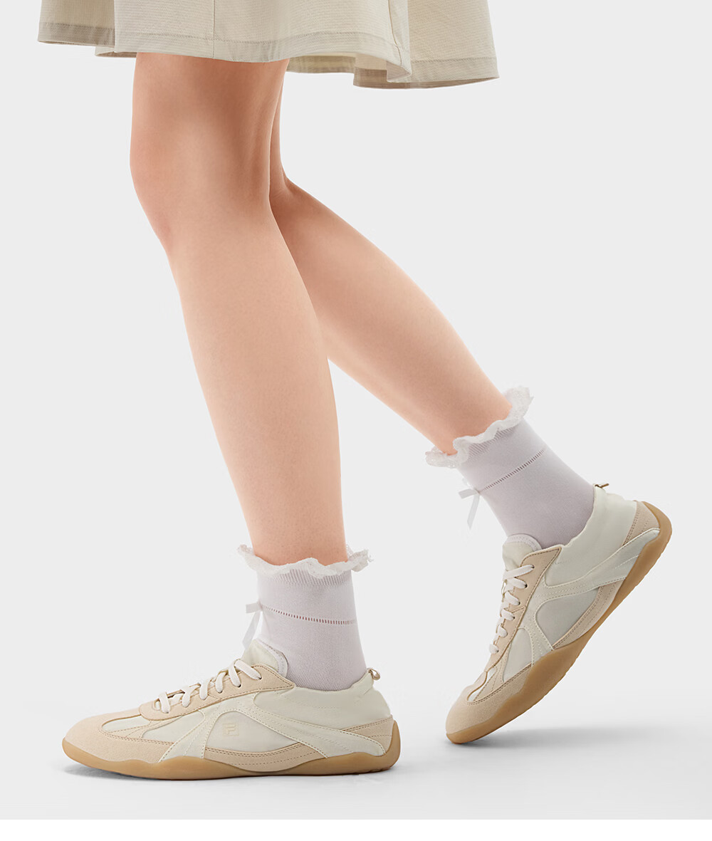 FILA Ballet Shoes Korean Style Sports Luxury Ballet Flats Women's New Football Training Shoes 32