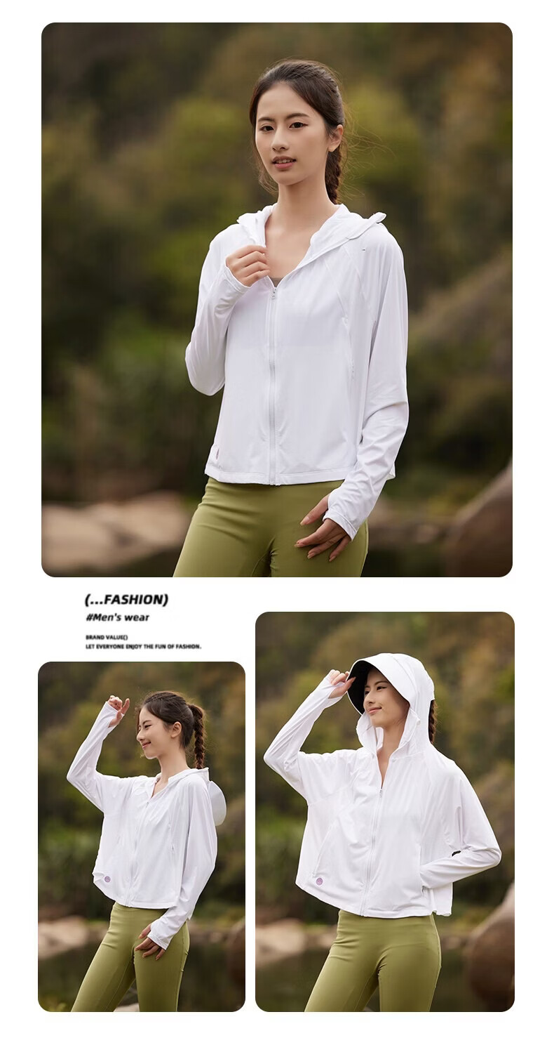 AEMAPE Ice Silk UPF50+ 2026 New Women's Summer Outdoor Sun Protection Jacket with Black Coated Brim, Lightweight, Breathable, Thin Skin Jacket 16