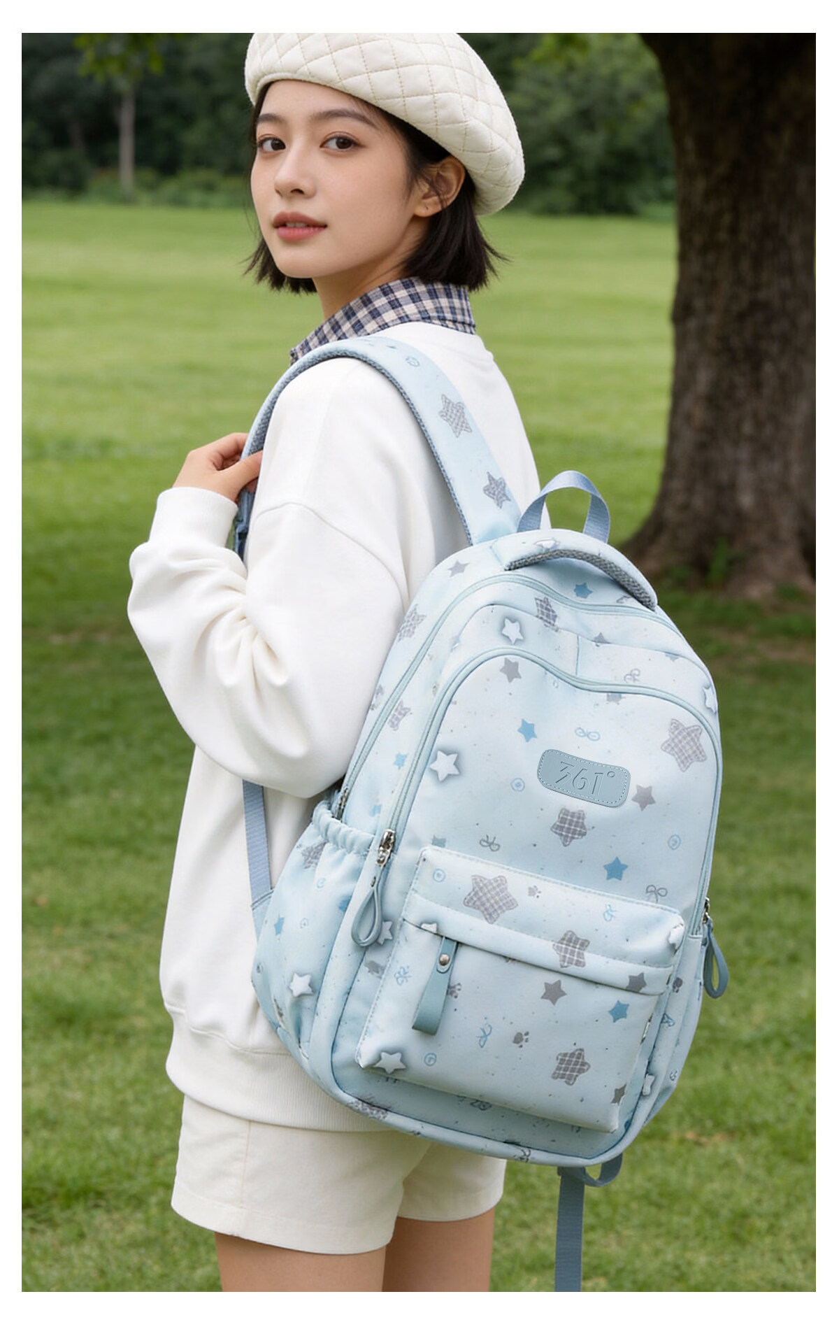 361° Backpack for Junior High School Girls 2026 New Large Capacity Lightweight Sports Travel Shoulder Bag for High School and College Students 3