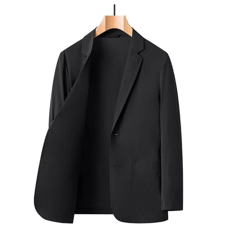 ROMON Summer Ice Silk New Middle-aged Casual Blazer Seamless Business Men's Sun Protection Jacket Gray Green XL 12