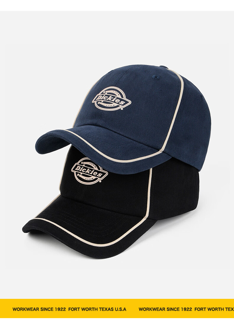 Dickies New Unisex Baseball Cap Large Head Size Slimming Letter Line Versatile Sun Protection Outdoor Blue Duckbill Hat 14