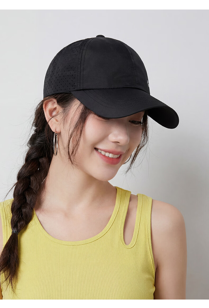 CACUSS Summer Breathable Mesh Baseball Cap for Women Outdoor Lightweight Sun Hat Fashionable Black 18