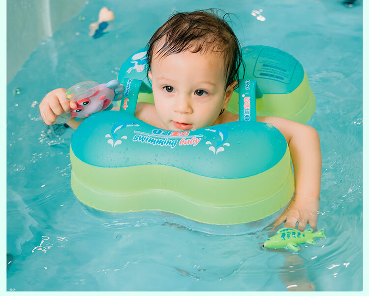 SwimmingBaby Baby Swimming Ring Children's Underarm Float Anti-Tip Double Airbag Anti-Choking Inflatable Life Buoy 8