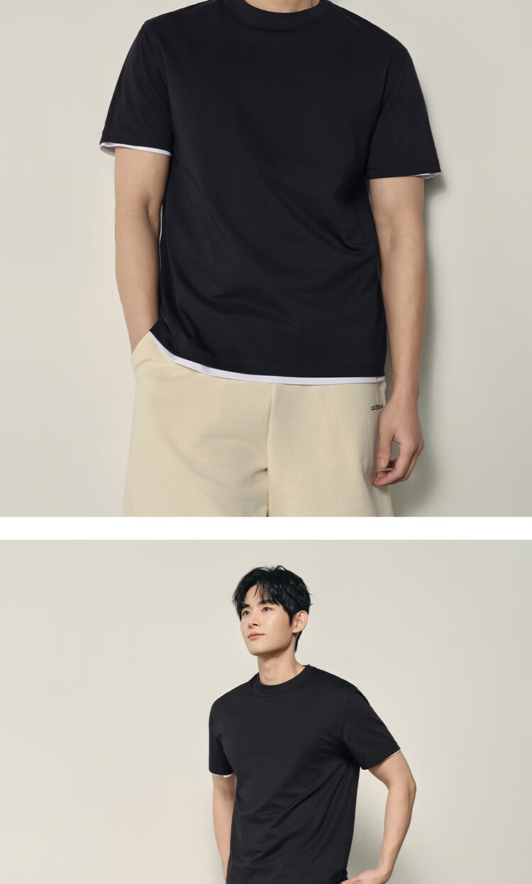 Giordano Korean Style Men's Short Sleeve T-Shirt 2026 Summer Solid Color Crew Neck Casual Top 01026528 16