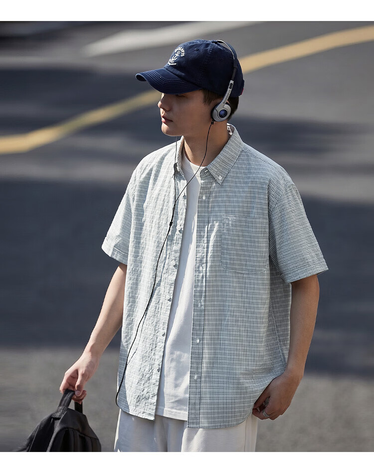 TonLion 2026 Spring Summer New Men's Short Sleeve Striped Casual Loose Business Shirt 10