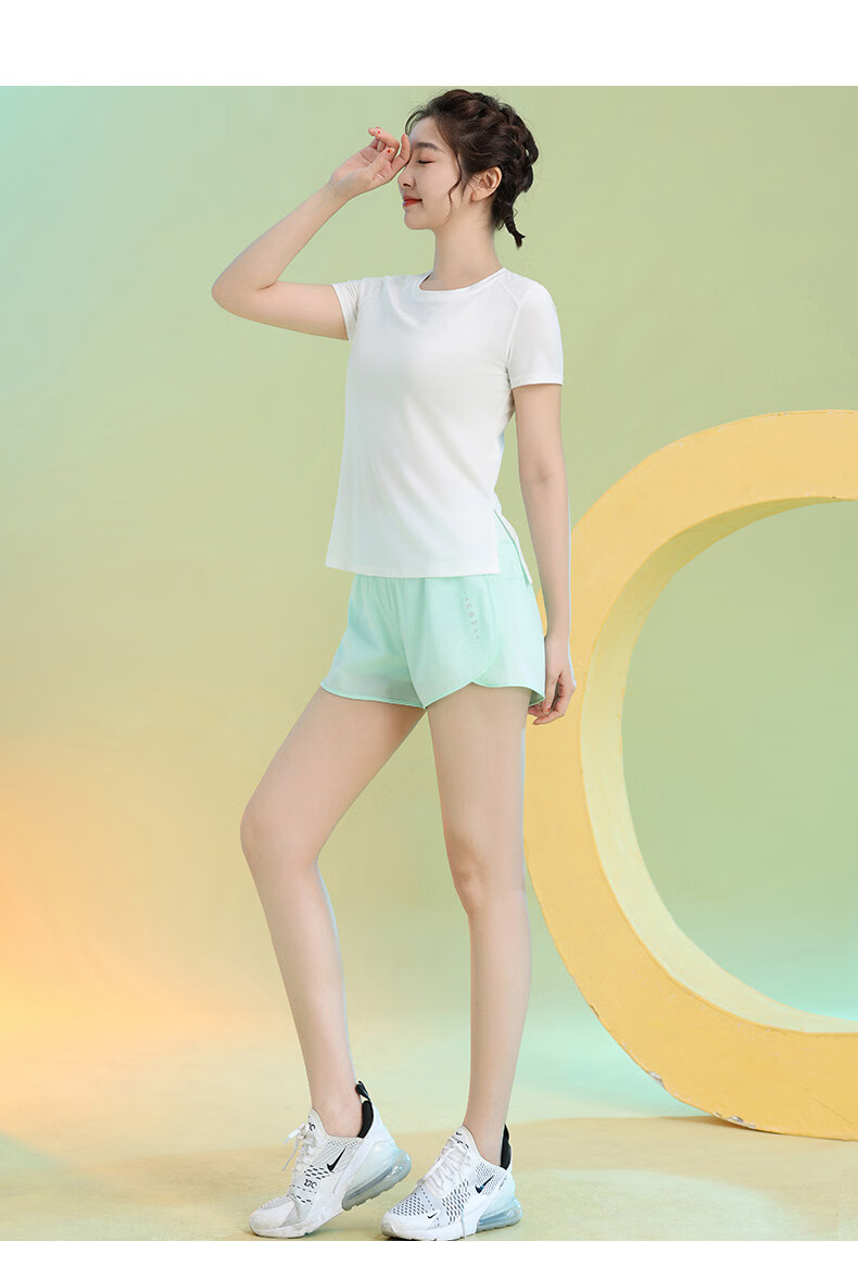 Baisirun Summer Sports Running Shorts for Women with Back Pocket for Phone Quick-Dry Training Straight Fitness Yoga Pants 19