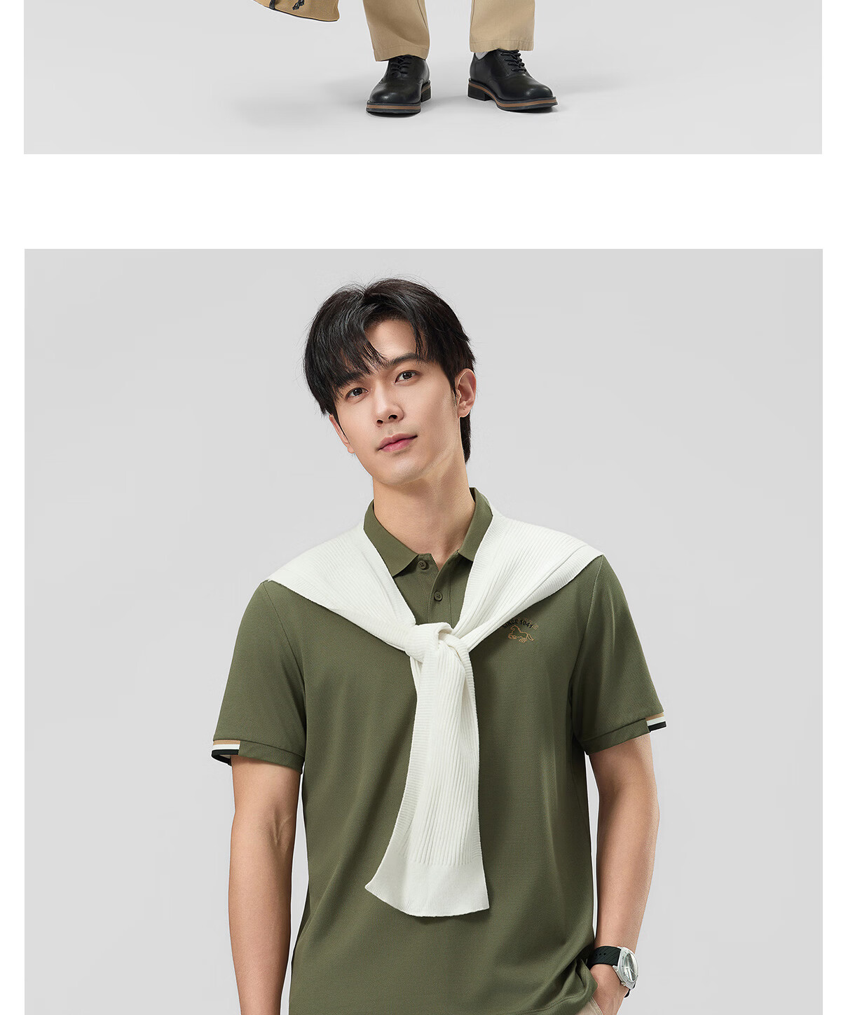 JEEP 2026 Summer New Breathable Lightweight Polo Shirt Men's Short Sleeve Sports T-Shirt for Fitness Running 35