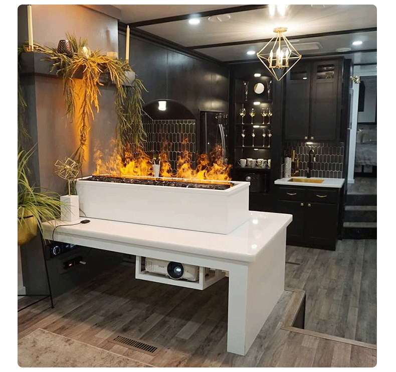 仿真火焰壁炉装饰嵌入式家用客厅定制蒸汽假火电子壁炉芯豪优锐智能款