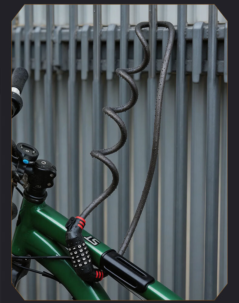 Huangchi Bicycle Lock [125cm Extended Anti-Theft] Four-Digit Combination Lock Uncuttable for Electric Bikes and Glass Doors 21
