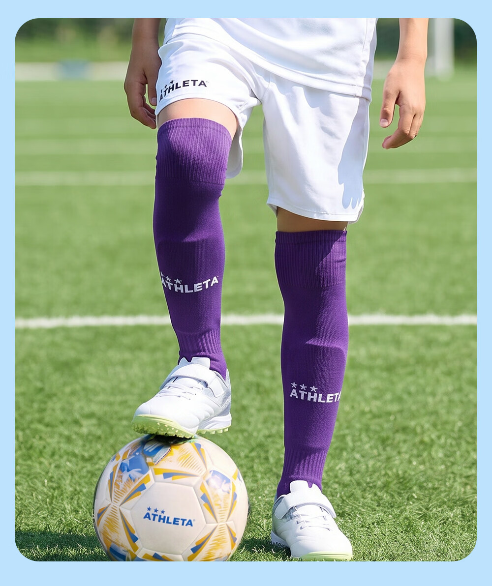 ATHLETA Kids Soccer Over-the-Knee Socks Non-Slip Cushion Towel Bottom Boys Girls Youth Training Socks 16