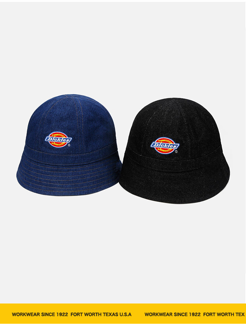 Dickies Women's New Sun Protection Fisherman Hat Large Head Circumference Slimming Face Sunshade Bucket Hat Black for Men and Couples Casual Cap 15