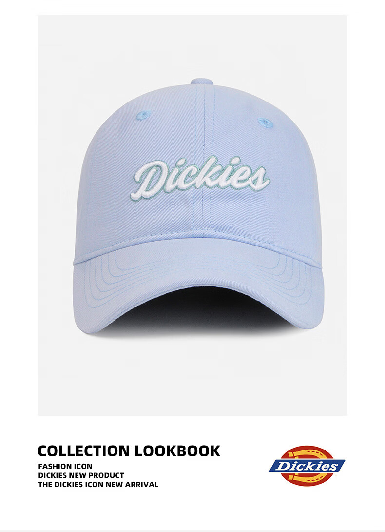 Dickies New Retro Baseball Cap Unisex Soft Top Pure Cotton Duckbill Hat Navy Blue 31