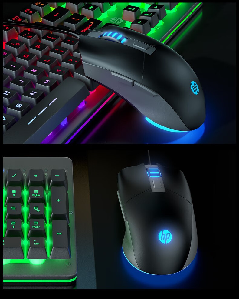 惠普(hp) hp惠普k500键盘有线办公机械游戏学生打字电竞外接鼠标男女